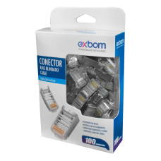 Conector Rj45 Cat6 Blindado C/ 100 ( P/ Cabo de Rede Cod: 5278