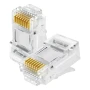 Conector Rj45 Cat5e C/ 100 ( P/ Cabo de Rede ) Cod: 3267 Conector Rj45 Cat5e C/ 100 ( P/ Cabo de Rede ) Cod: 3267