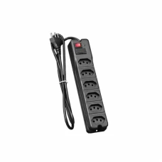 Protetor Elet. 6 Tomadas 10amp (80Cm) Preto - Cod: 237