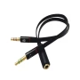 Adaptador P3 Femea X 2 Saidas P2 Macho P/ Fone Microfone Headset Console Cod: 3390
