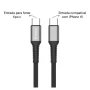 Cabo Celular Type c X Type c 60w 2mts Cod: 5280