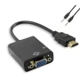 Conversor Hdmi Macho X Vga Femea Knup Kp-3468 C/ Audio - Cod: 4770