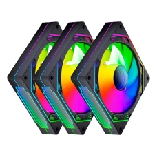 Cooler Kit C/3 Fan 12x12cm Hayom Fc1308 - Cod: 5425