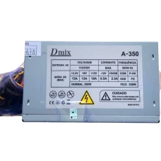 Fonte Atx Real 350wr Dmix A-350w 110v-230v Chaveada - Cod: 4967 Fonte Atx Real 350wr Dmix A-350w 110v-230v Chaveada - Cod: 4967
