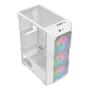 Gabinete Gamer Branco Hayom Gb1730 C/ 3 Cooler Rgb S/ Fonte Cod: 4408