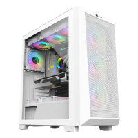 Gabinete Gamer Branco Hayom Gb1780 C/ 4 Cooler Rgb S/ Fonte Cod: 4410