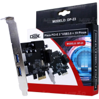 Placa Pci-e Usb 3.0 Dex Dp-23 ( 2 Saidas Usb 3.0 + 1 Interna ) - Cod: 4644