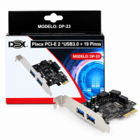 Placa Pci-e Usb 3.0 Dex Dp-23 ( 2 Saidas Usb 3.0 + 1 Interna ) - Cod: 4644