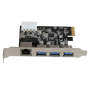 Placa Rede Pci-e Dex Dp-45 ( 1 Rj45 Glan + 3 Usb 3.0 ) - Cod: 4643