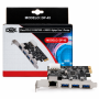 Placa Rede Pci-e Dex Dp-45 ( 1 Rj45 Glan + 3 Usb 3.0 ) - Cod: 4643 Placa Rede Pci-e Dex Dp-45 ( 1 Rj45 Glan + 3 Usb 3.0 ) - Cod: 4643