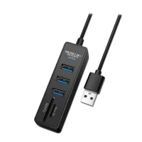 Hub Usb 3 Portas+ Leitor Cartão Knup Kp-t117 Cod: 4024