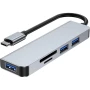 Hub Usb-c/ 5x1 Shinka 5in1( Usb3.0 / Sd Tf/ Type-c )- Cod: 4581