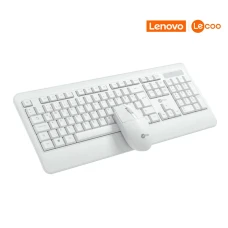 Teclado + Mouse S/ Fio Lecoo Kw202 Branco - Cod: 4870