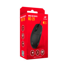 Mouse Office C3tech Ms-29bk ( Cabo 2mts) Preto - Cod: 4871