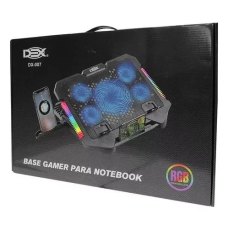 Notebase Com Cooler Dex Dx-007 Rgb e Porta de Celular - Cod: 4501