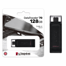 Pen Drive Type-c 3.2 Kingston 128 Gb Dt70 Preto Cod: 5213