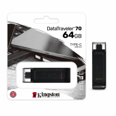 Pen Drive Type-c 3.2 Kingston 64 Gb Dt70 Preto Cod: 5212