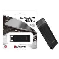 Pen Drive Type-c 3.2 Kingston 128 Gb Dt70 Preto Cod: 5213