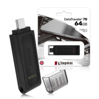 Pen Drive Type-c 3.2 Kingston 64 Gb Dt70 Preto Cod: 5212