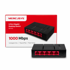Switch Gigabit 05 Portas Mercusys Ms105g Glan 10/100/1000 Cod: 1951