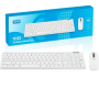 Teclado + Mouse S/ Fio Knup-te123 Slim Branco - Cod: 4518