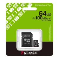 Micro Sd 64gb Kingston 100mb/s Canvas Select Plus C10 U1 V10 A1  Cod: 5834