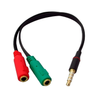 Adaptador P3 Macho X 2 Saidas P2 Femea P/ Fone Microfone Headset Console Cod: 2916