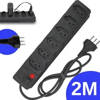 Protetor Elet. 6 Tomadas 10amp. 2mts Preto - Cod: 5297
