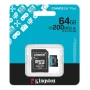 Micro Sd 64gb Kingston Canvas Go Plus C10 U3 V30 A2 200mb/s Cod: 5473