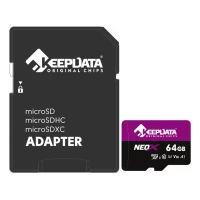 Micro Sd 64gb Keepdata Neox C10 Xc I U3 V30 A1 95mb/s Cod: 5472