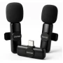 Microfone S/ Fio Lapela Type c a Gold Mcf-07 ( Duplo ) Cod: 5461